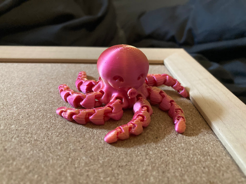 3D Printed Articulate OCTOPUSSY (orange/pink)